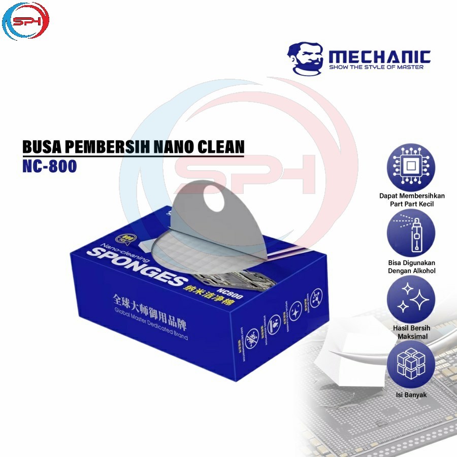 Mechanic NC 800 Nano Clean Sponges Original - Busa Pembersih Untuk IC Motherboard Elektronik - Busa 