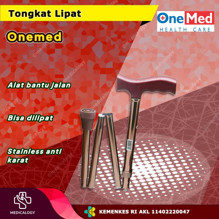 Tongkat Lipat Onemed - Tongkat Alat Bantu Jalan
