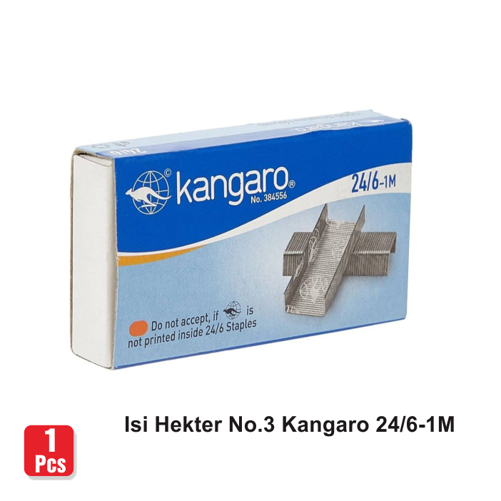 

[1 Pcs] Isi Hekter No.3 Kangaro 24/6-1M / Anak Hekter / Isi Staples No.3 Kangaro 24/6-1M