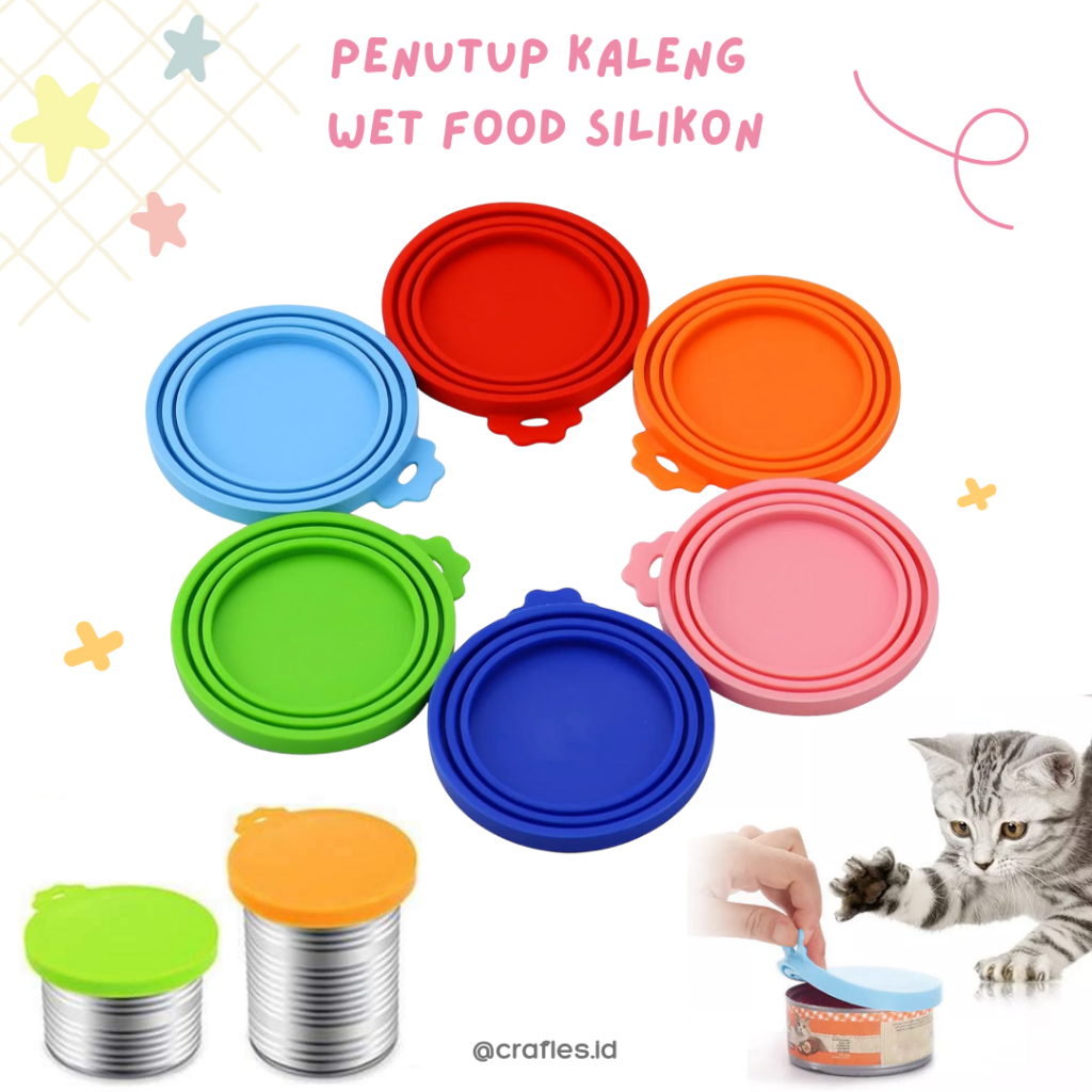 TUTUP KALENG SILIKON - PENUTUP KALENG MAKANAN BASAH KUCING / ANJING
