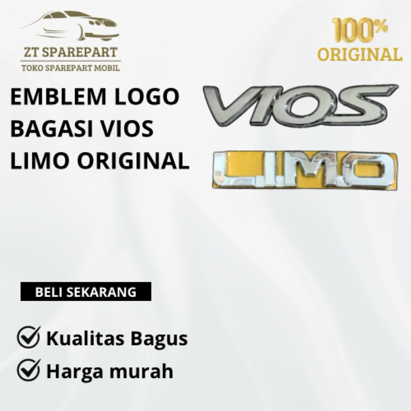 EMBLEM LOGO BAGASI VIOS LIMO ORIGINAL