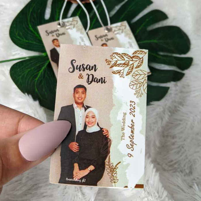 

Threemind Hangtag Wedding Souvenir Hang Tag Label Custom Pernikahan Ucapan Nikah Free Desain