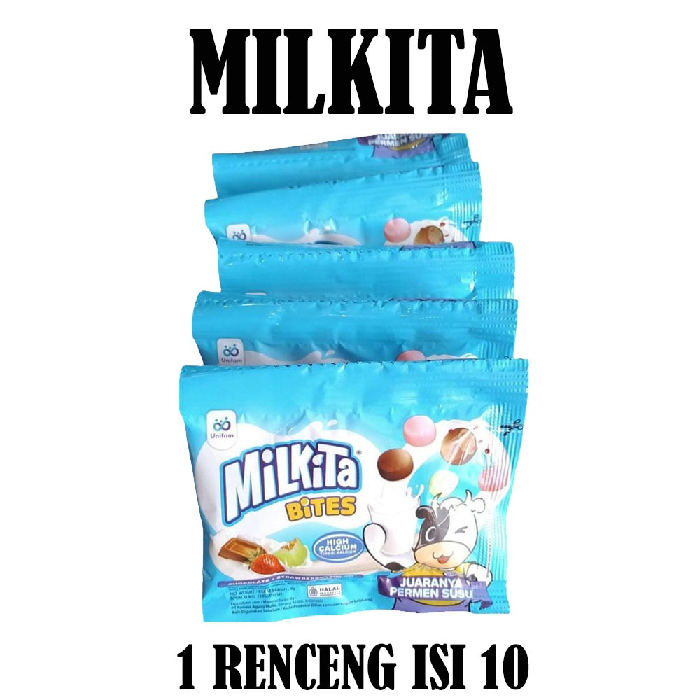 

PERMEN MILKITA BITES RENCENG ISI 10