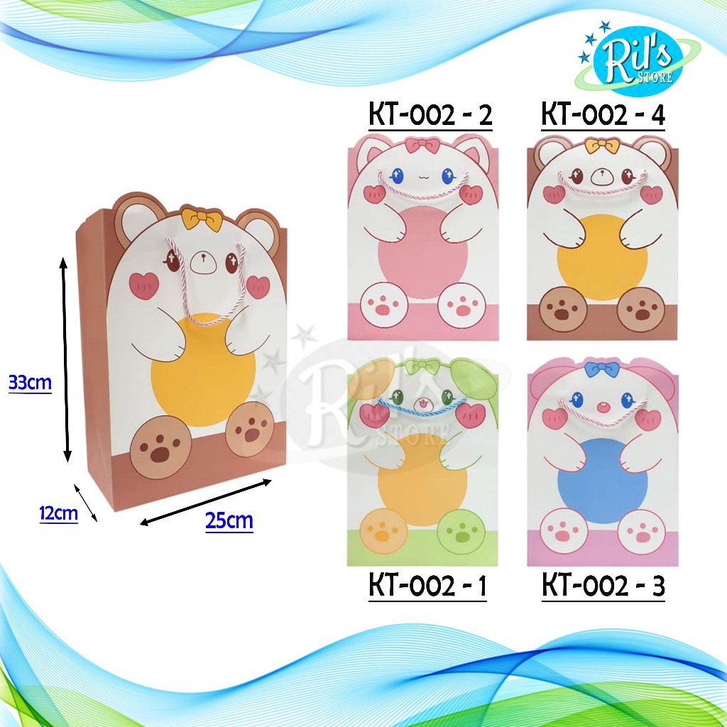 

RN Paperbag Glossy Premium Besar 25x12X33 CM - Paperbag Party - Kado - Tas Besar 25 x 12 x 33 cm