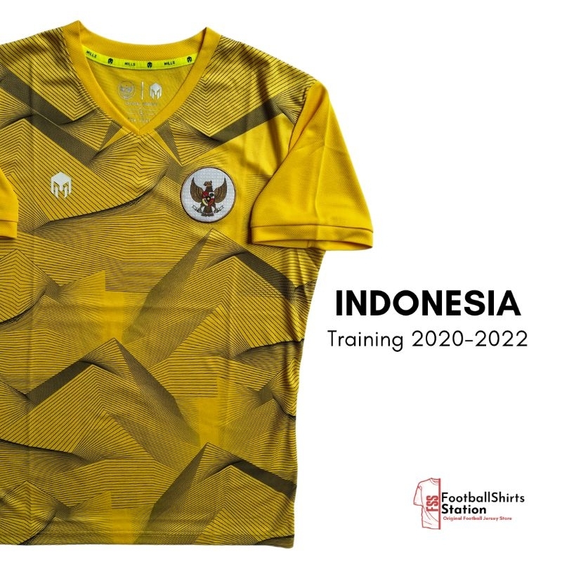 Jersey Timnas Indonesia Training Yellow Size L Original Mills