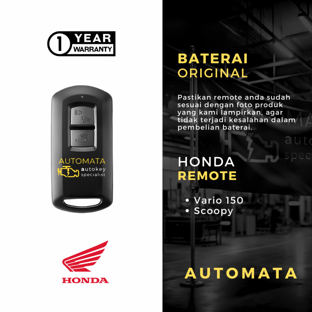 Baterai Remote Honda Scoopy 2022 Original Panasonic