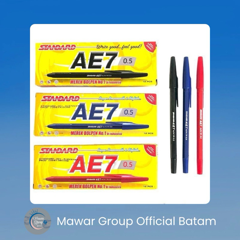 

PENA STANDARD AE7 HITAM BIRU MERAH