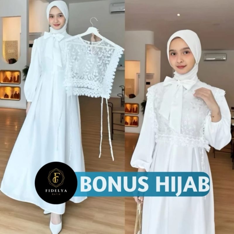 (Lebaran Series) Gamis Muslimah Syakila Model Rompi Tille Bordir Oufit Dress Lebaran Kondangan Mewah