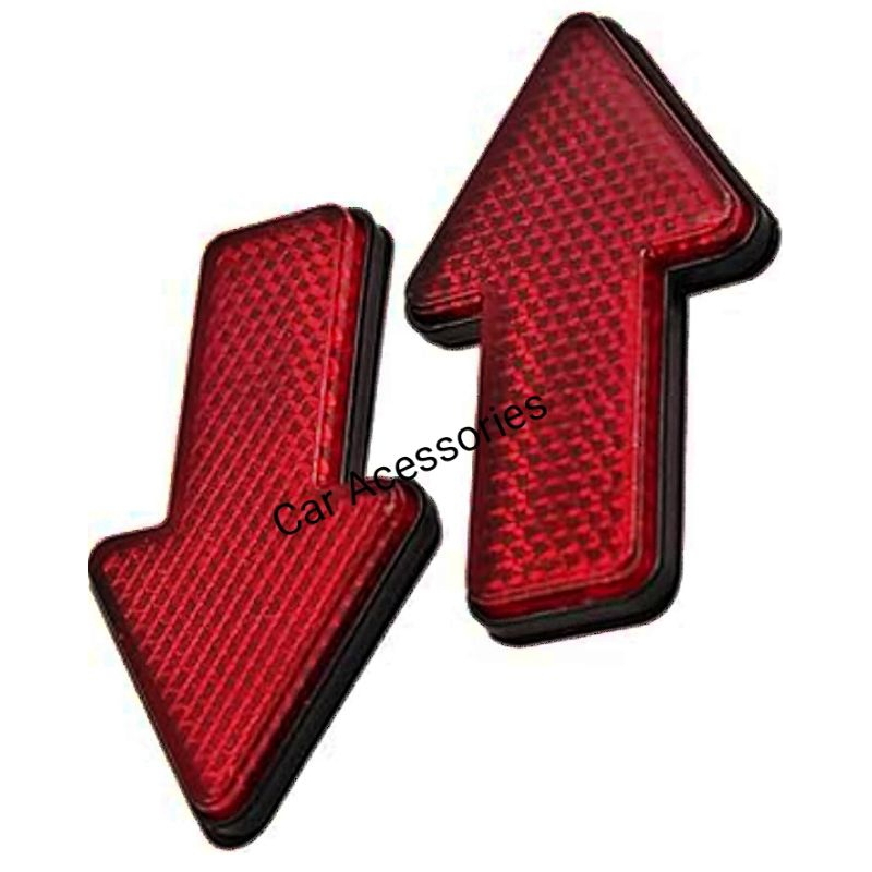 reflektor variasi bamper/bodi mobil model panah merah mata kucing 2pcs/1set universal