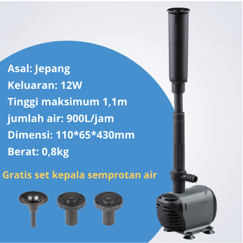 MesinPompa Air Mancur Kolam/  Koi Kabel 7 Meter Air Terjun Kolam Ikan Koi / FOUNTAIN Mesin Pompa Air