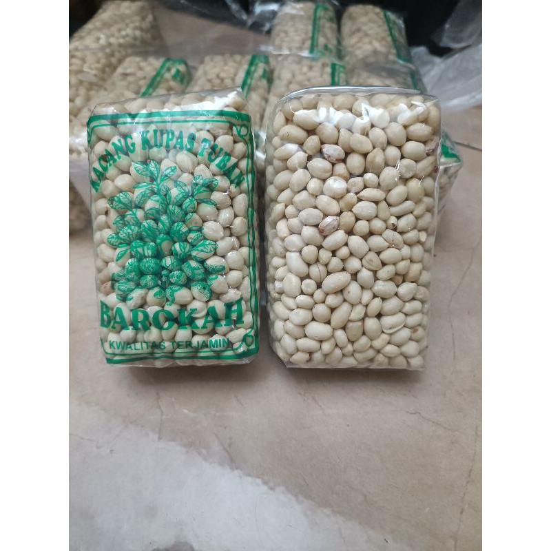 

kacang kupas Tuban menta dan mateng bersih berkualitas kemasan 350gm