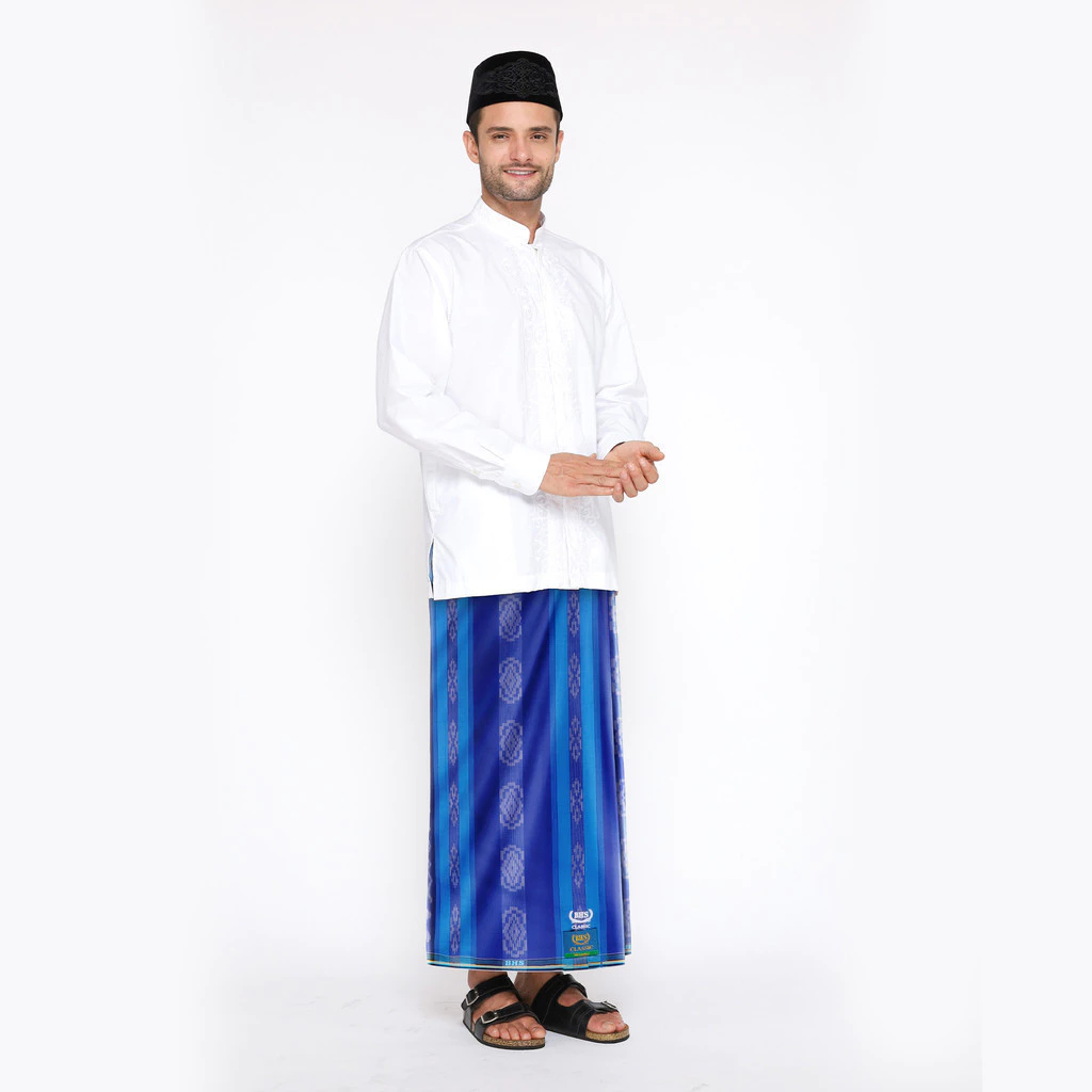 Sarung BHS Classic Gold Motif C44 DKA Biru Tua