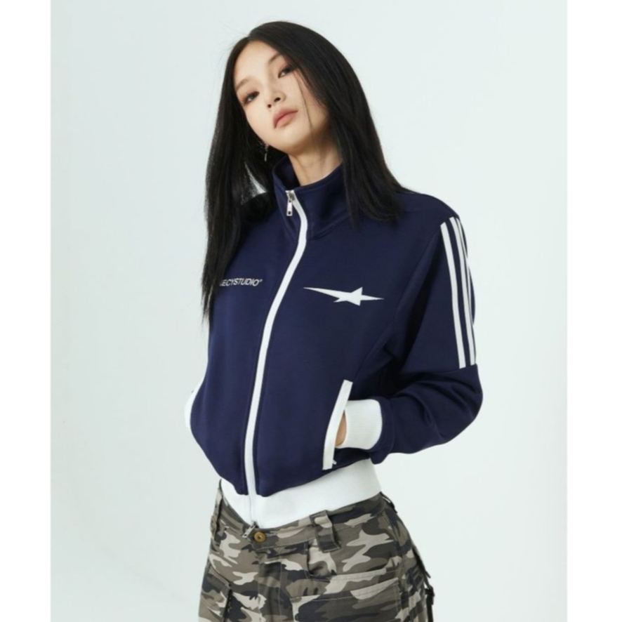Jacket Wanita Zipper Guest Star Love Korean Style - Jacket Varsity Wanita Oversize