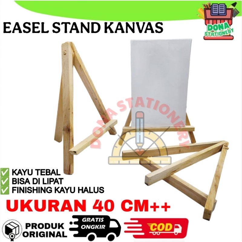 

EASEL TRIPOD KAYU KANVAS | EASEL STAND KANVAS LUKIS | EASEL TRIPOD KAYU 40 CM ++