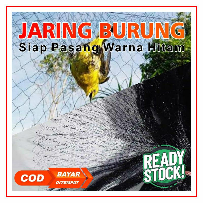 jaring burung kecil/jaring burung kutilang/perkutut/tekukur/jaring burung siap pasang warna hitam an