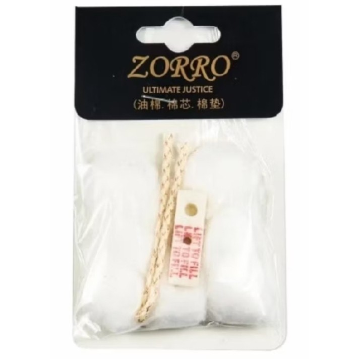 Kapas + Alas & Sumbu Untuk Korek Minyak Zippo Zorro - Lighter Cotton Felt Original