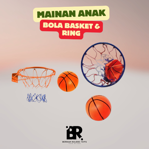 Mainan Anak Basket & Ring Bola dan Rangi- Mainan Anak Bola Basket Mainan Bola Basket+Ring Mainan SNI