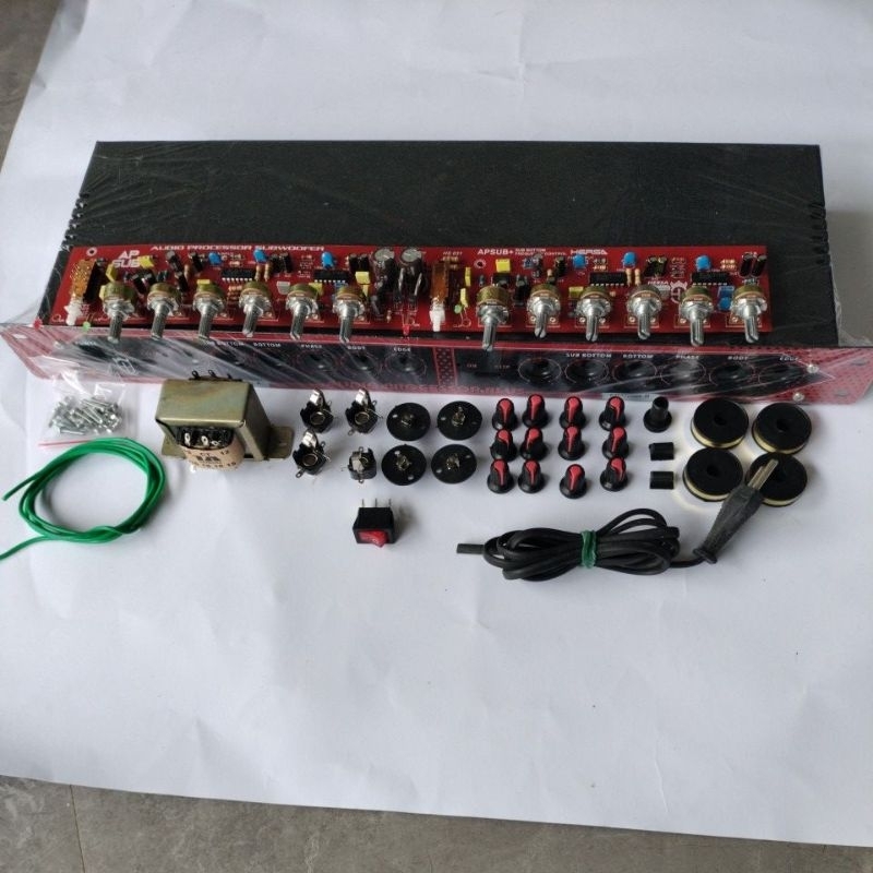 set audio processor + subwoofer siap rangkai