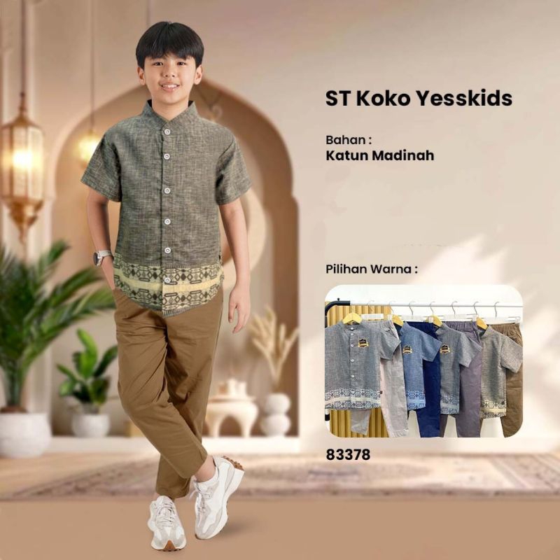 SET KEMKO ANAK COWOK BY YESS KIDS / SET KOKO KEMKO ANAK KATUN MADINAH BY YESS KIDS / SET KOKO MURAH 