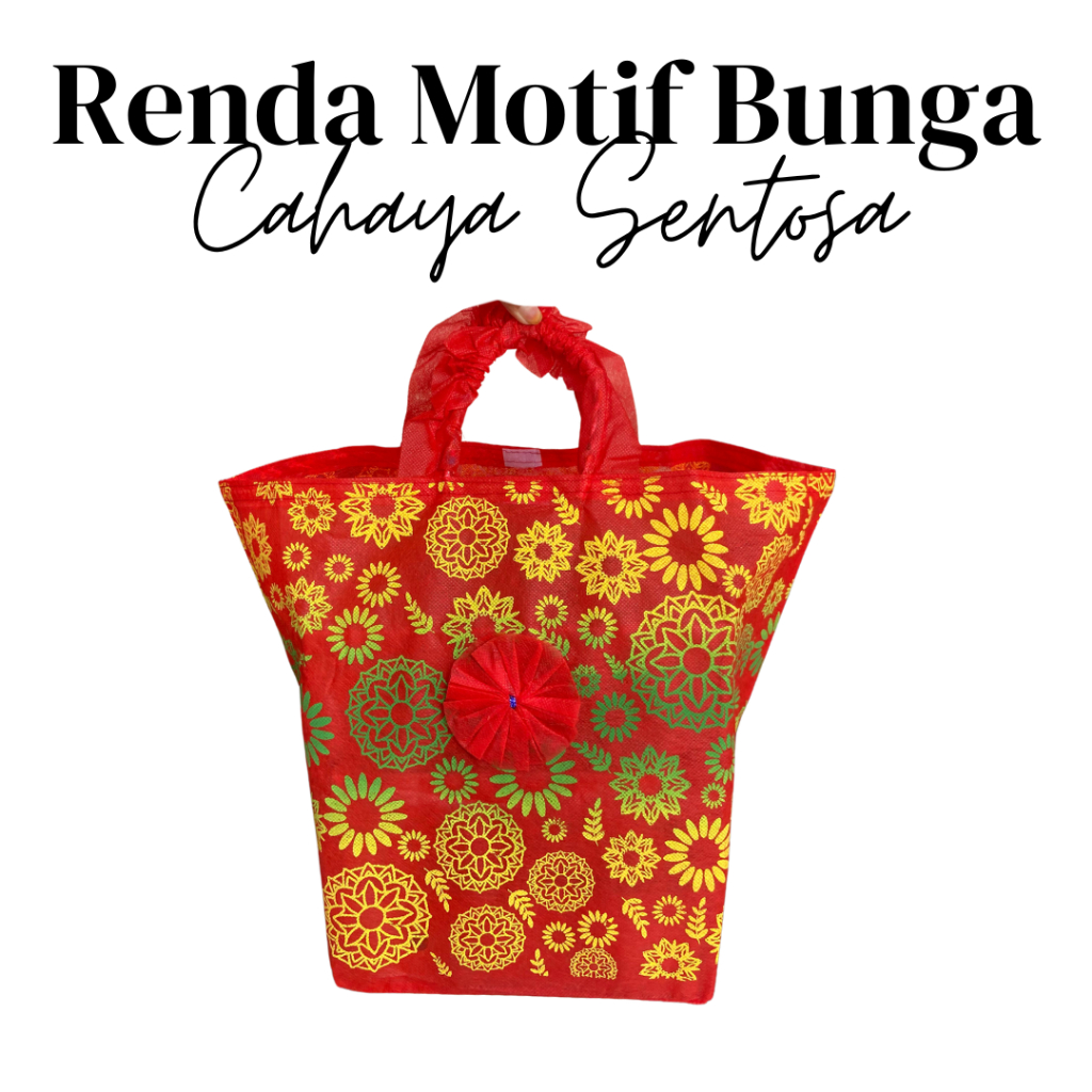 

[12 pcs] Tas Hajatan Mewah Renda Motif Bunga Dus Nasi Spunbond