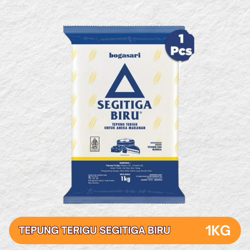 

TEPUNG TERIGU SEGITIGA BIRU ECOPACK 1KG (TEPUNG TERIGU PROTEIN SEDANG)