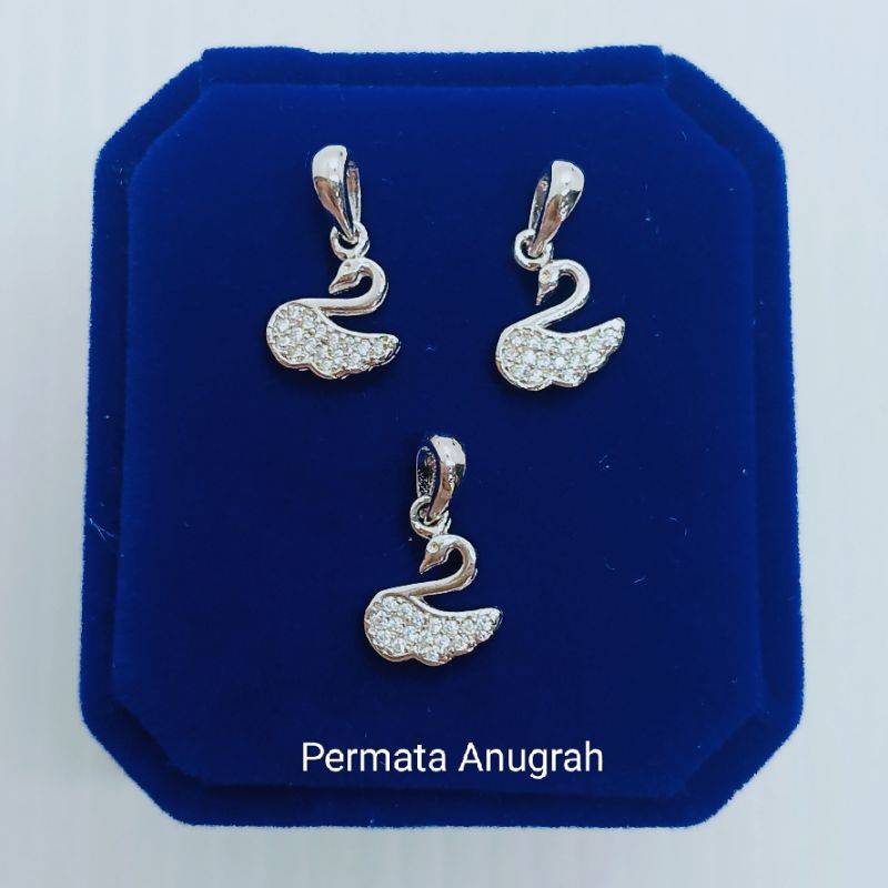 Liontin angsa, Liontin wanita terbaru, Perak asli 925 lapis mas bisa buyback