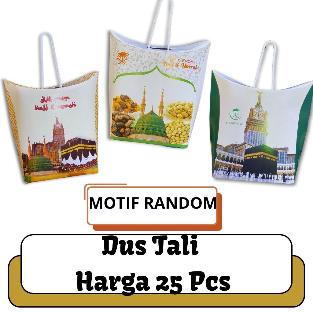 

OLEH OLEH HAJI DAN UMROH 25PCS KEMASAN DUS TALI TENGTENG I TEMPAT HAMPERS HAJI I GIFT FROM UMROH DAN HAJI I BOX KEMASAN OLEH OLEH