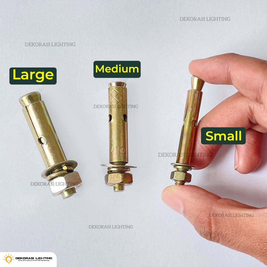 Mur baut gold sparepart kunci untuk lampu gantung lampu dinding lampu taman pasang ke beton dekor