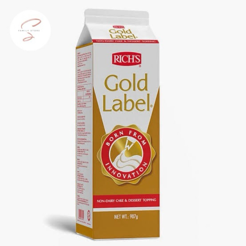 

Rich’s Gold Label Whipping Cream Non Dairy 907ml