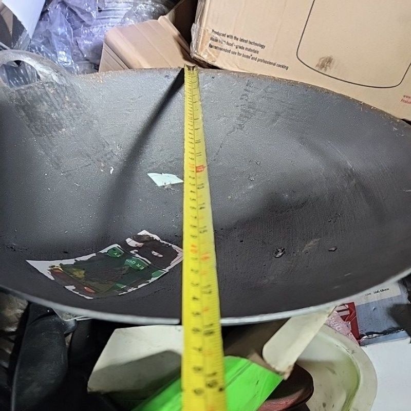 wajan cor besi uk 18 in 45 cm dalam 12cm kwali besi cor kuali cor besi