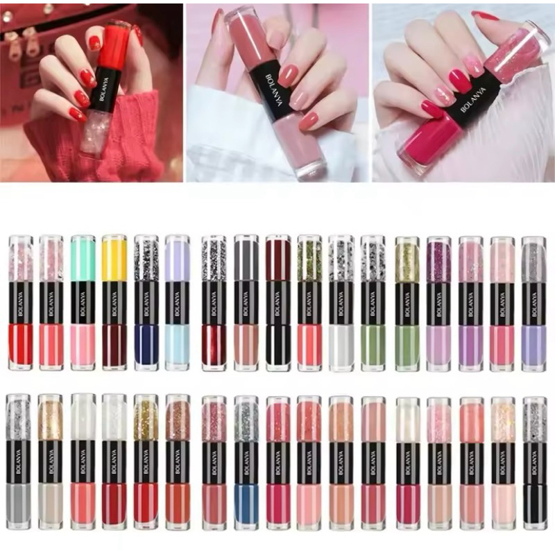 BOLANYA 2 In1 Kutek Korea Non Peel Off | Cat Kuku Tidak Bisa dikelupas | Nail Polish