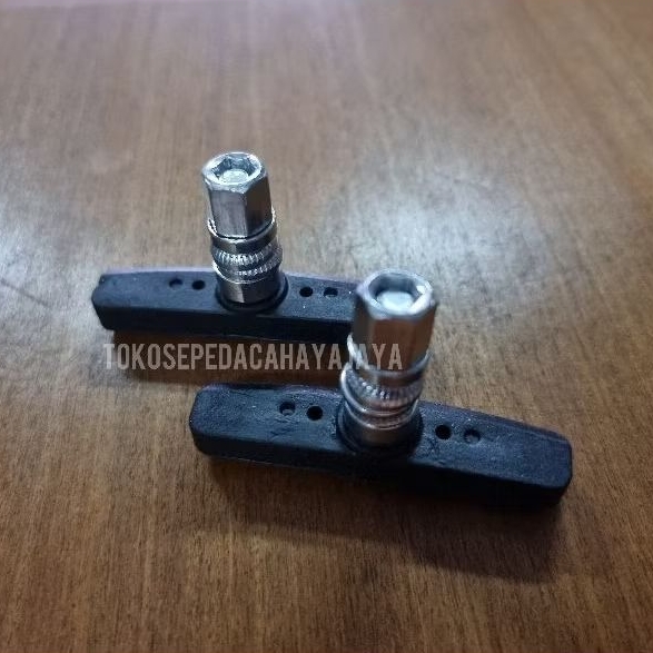 Karet Rem Sepeda BMX MTB Brake Shoe Kanvas Rem Kampas Rem Sepeda Model Kunci L (2pcs)