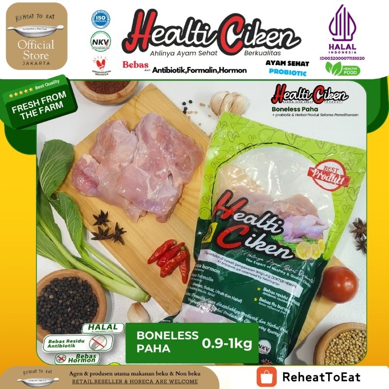 

Healthi Ciken Boneless / Fillet Paha Skinless 0.9-1kg