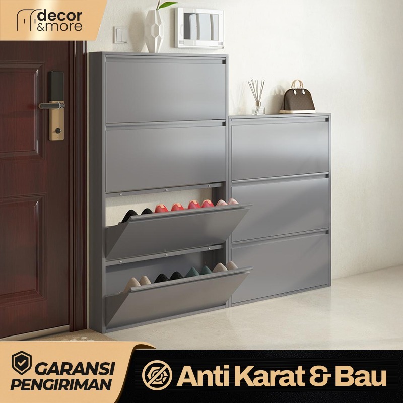 Rak sepatu Besi Kuat tebal Lemari Sepatu Aluminium Lemari Sepatu Besi Rak Sepatu Susun Besi