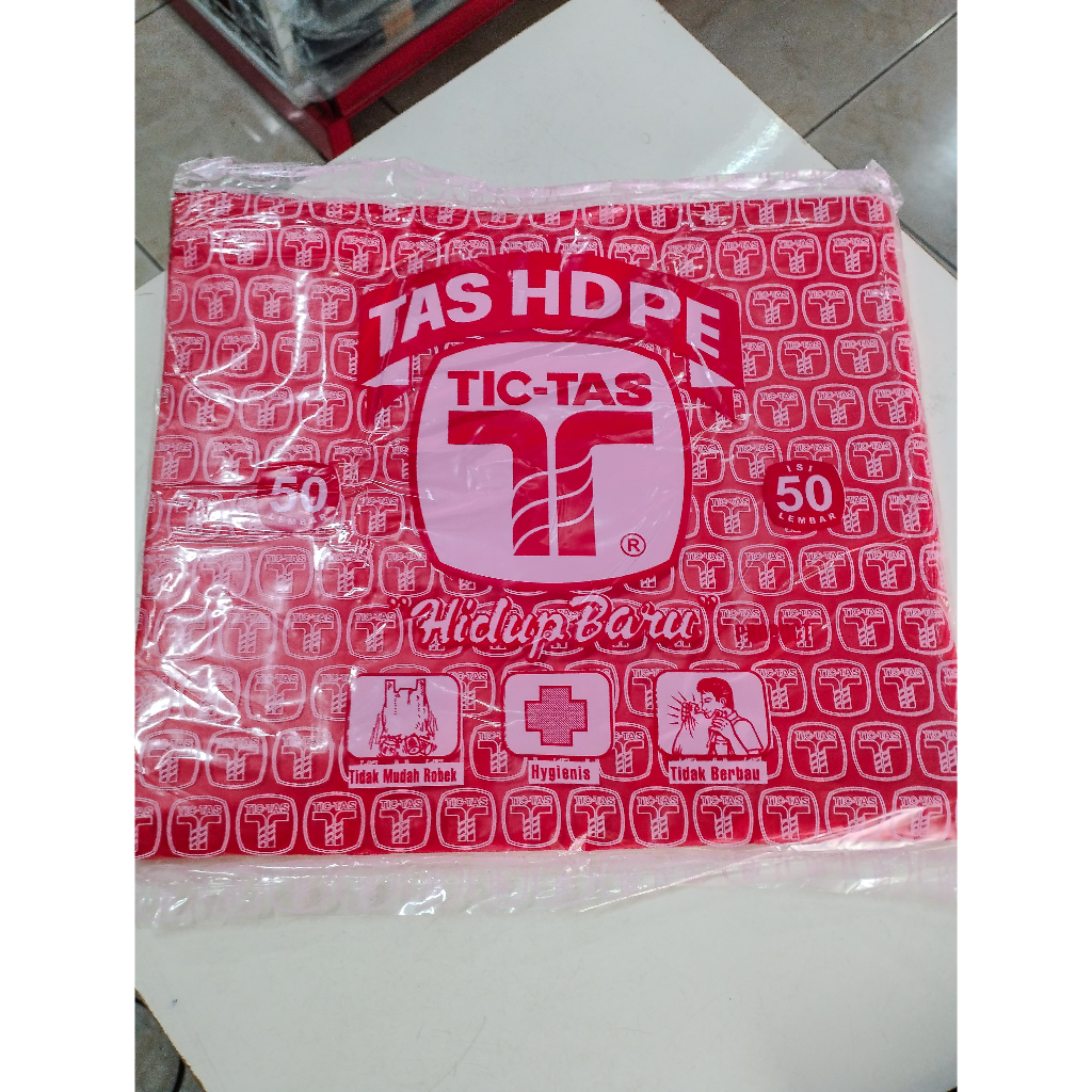 Kantong Plastik Kresek Tic Tas 28 sablon Merah Tebal 02