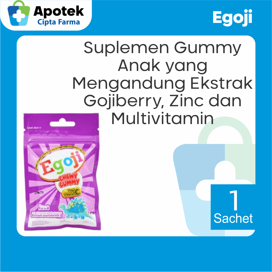 Egoji Gummy Blackcurrant Goji Berry Glukosa Air Vitamin A Vitamin B1 Vitamin B2 Vitamin B3 Vitamin B