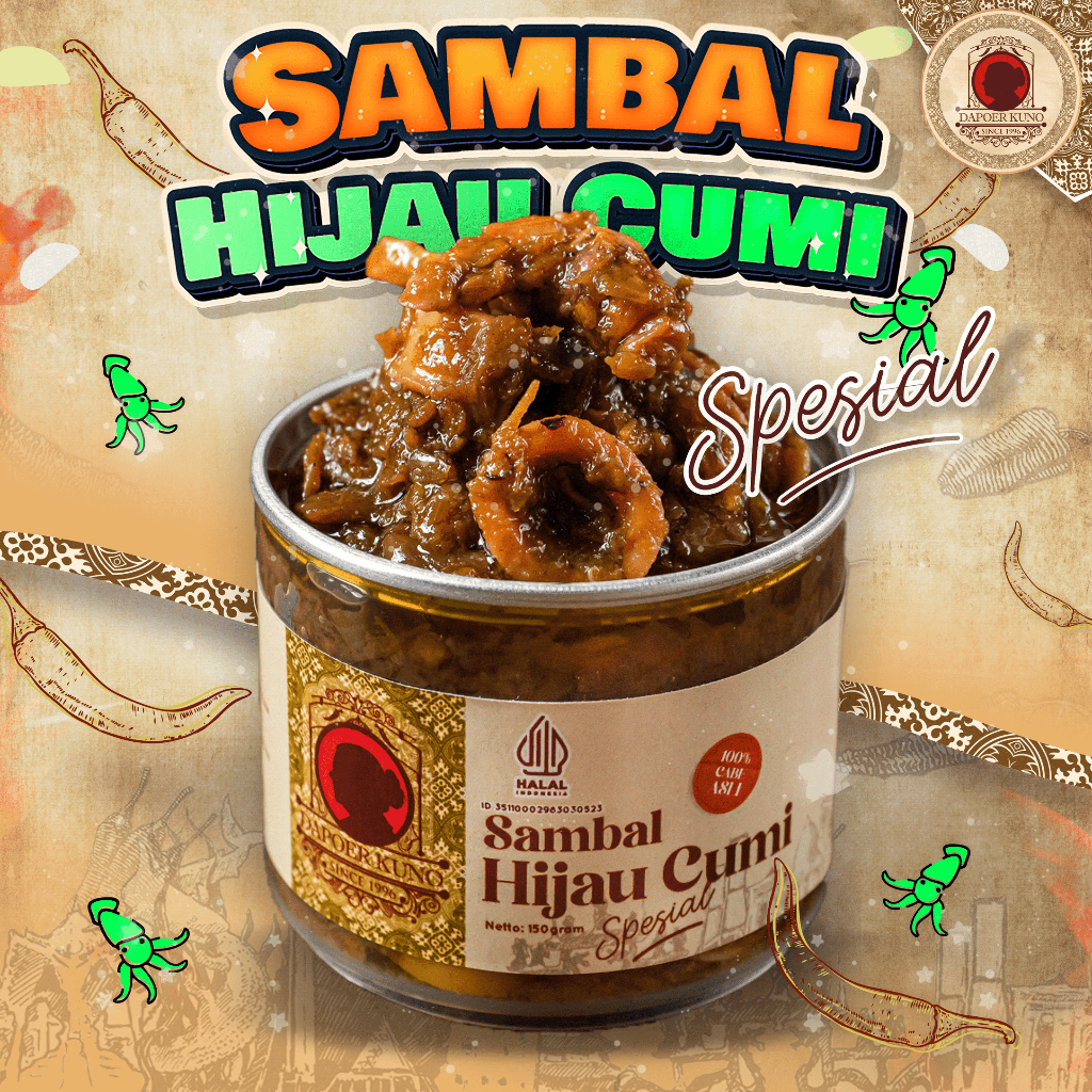 

Dapoer Kuno - Sambal Hijau Cumi Spesial 150gr