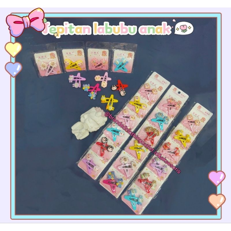 JEPITAN LABUBU ANAK / JEPITAN RAMBUT ANAK KECIL /  JEPITAN RAMBUT / JEPITAN MOTIF / JEPITAN LUCU/JEP
