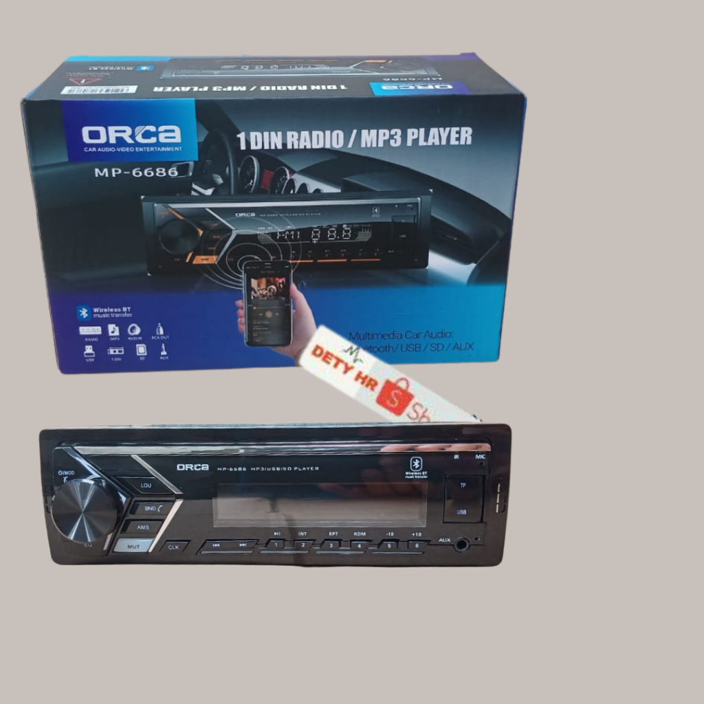 head unit Single din ORCA Tape Mobil Mp3 Bluetooth USB ORCA