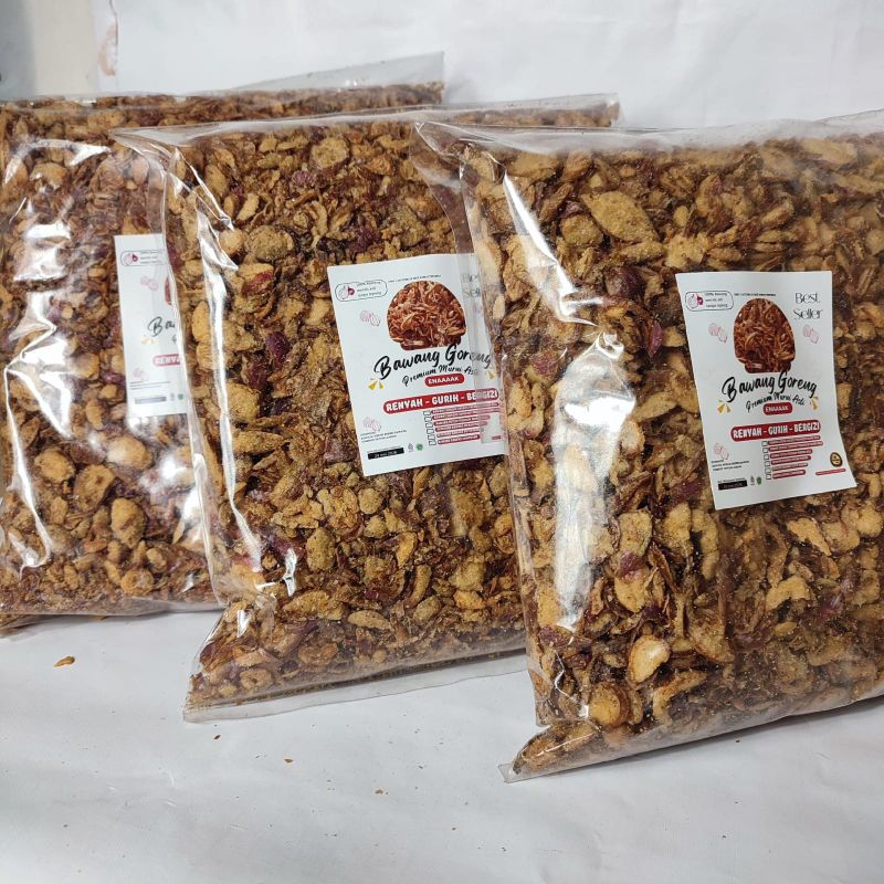 

( grade A )Bawang goreng premium / bawang merah goreng 1kg bawang goreng asli