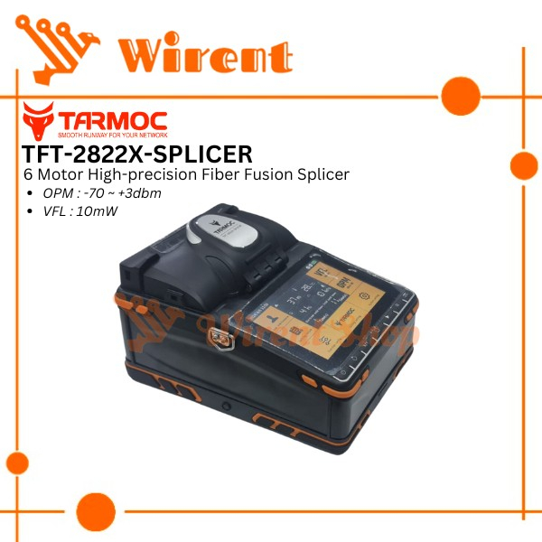 Tarmoc TFT-2822X-SPLICER | 6 Motor Fiber Optic Fusion Splicer  Alat Splicing