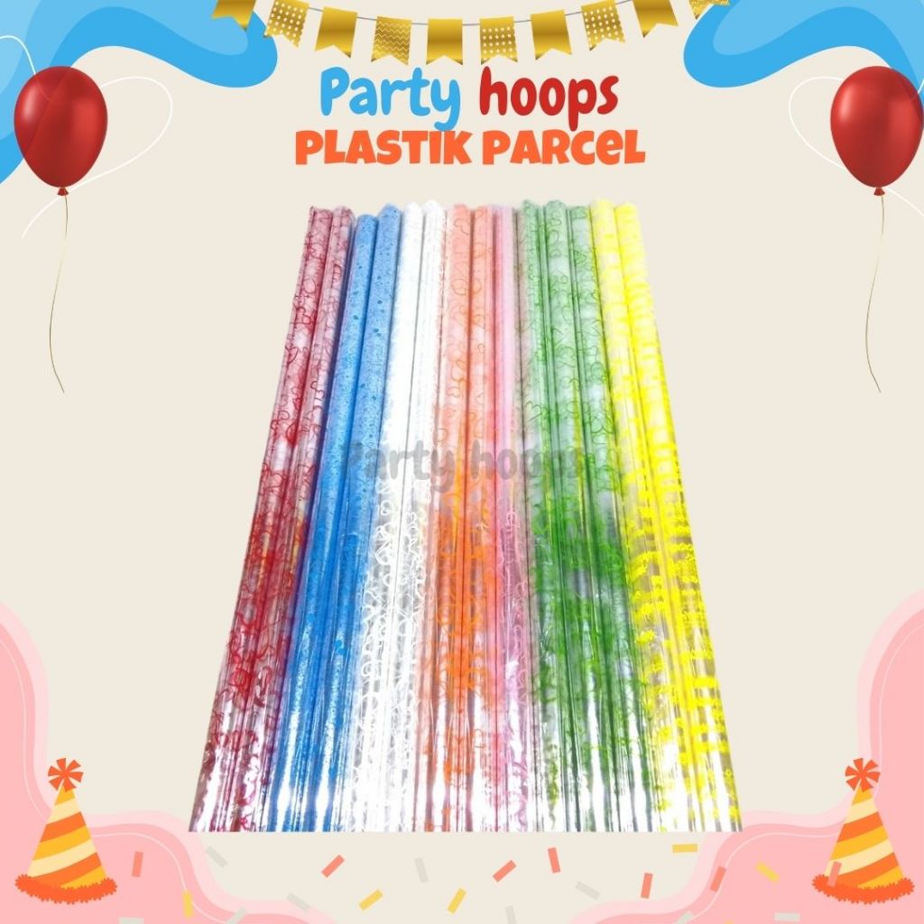 

Plastik Parcel Warna Motif Random 10pcs Plastik Parcel Lembaran isi 10pcs Partyhoops