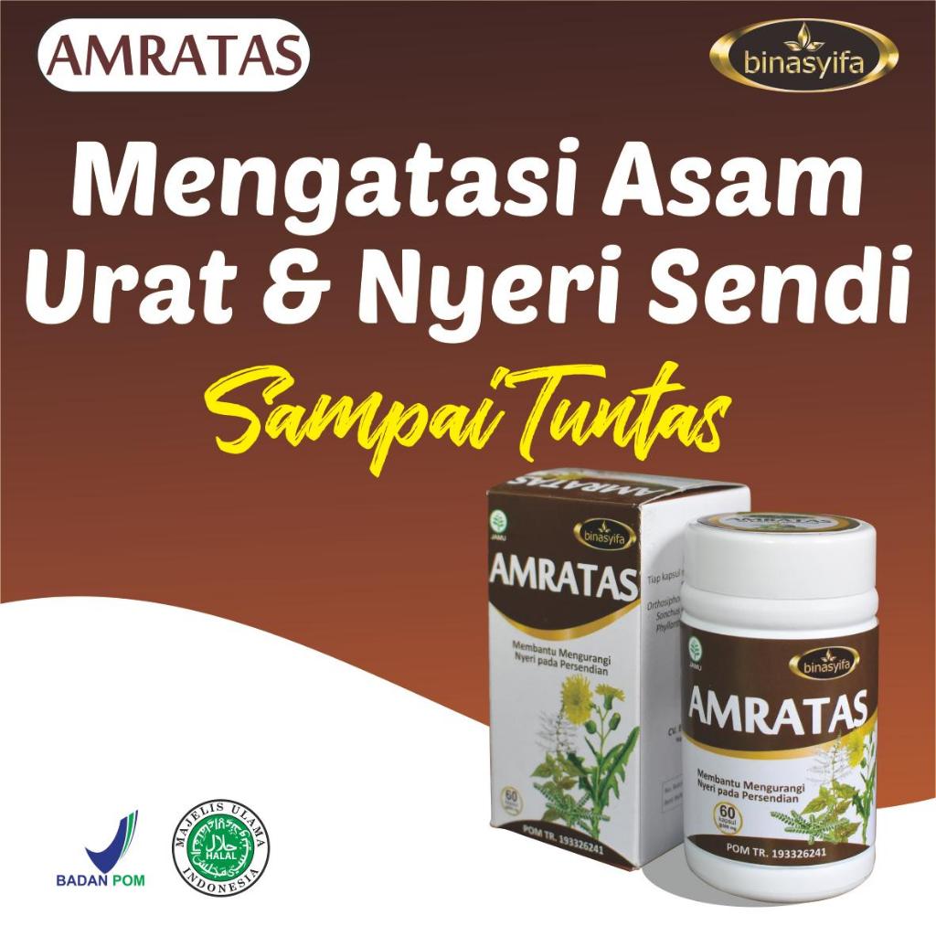 Obat Asam Urat Rematik Pegal Linu Nyeri Sendi Binasyifa Herbal AMRATAS