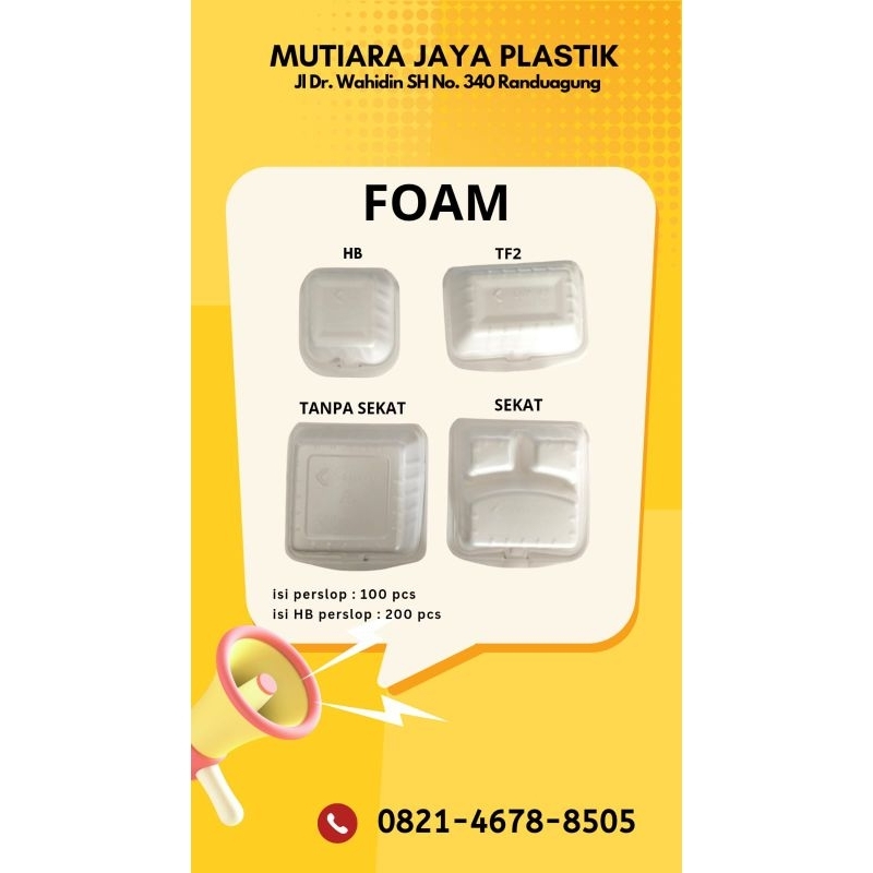 STYROFOAM / STYROFOAM MAKANAN / BURGER / BUBUR DLL