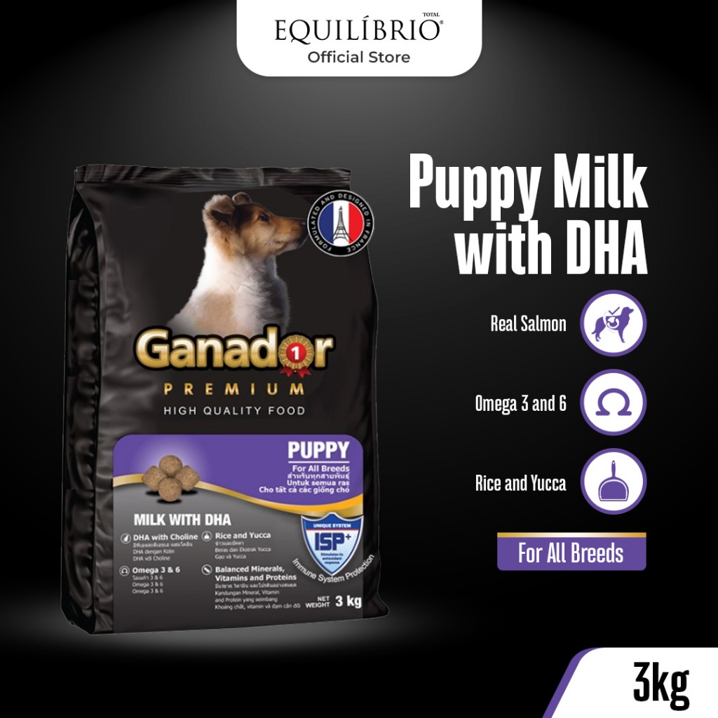 Ganador Premium Puppy Milk with DHA 3 kg - Makanan Kering Anjing - Dog Dry Food
