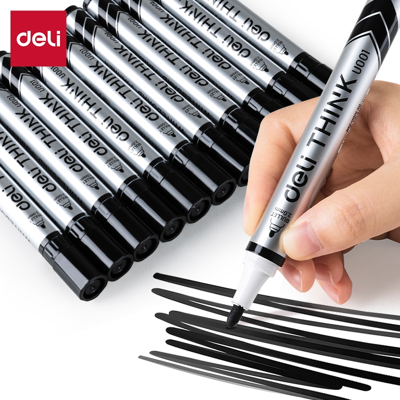 

Deli Spidol Papan Tulis Dapat Dihapus Whiteboard Marker 2mm HItam EU00120