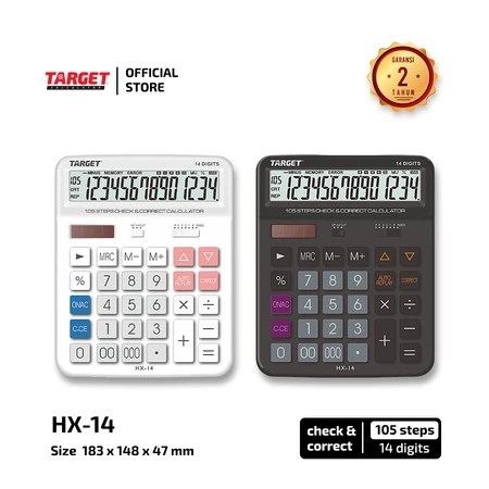 

TBMO KALKULATOR TARGET HX-14 14DIGITS