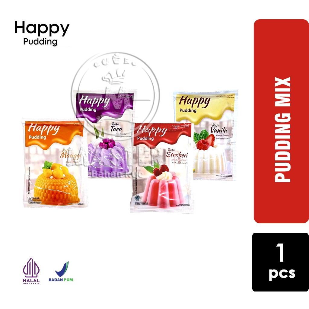 

Pudding Happy Puding Bubuk Instant Mix Aneka Rasa [1 Pcs]