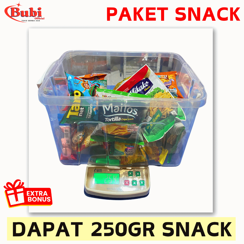 

(FREE GIFT) SEROK SNACK RANDOM 250gr | DITIMBANG | ISI SNACK +/- 30pcs | JAJANAN MURAH