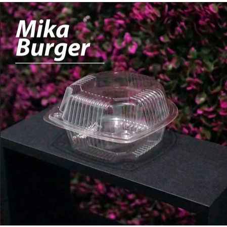 50pcs Mika Burger Hb-01 Mika Kemasan Burger Mika HamBurger